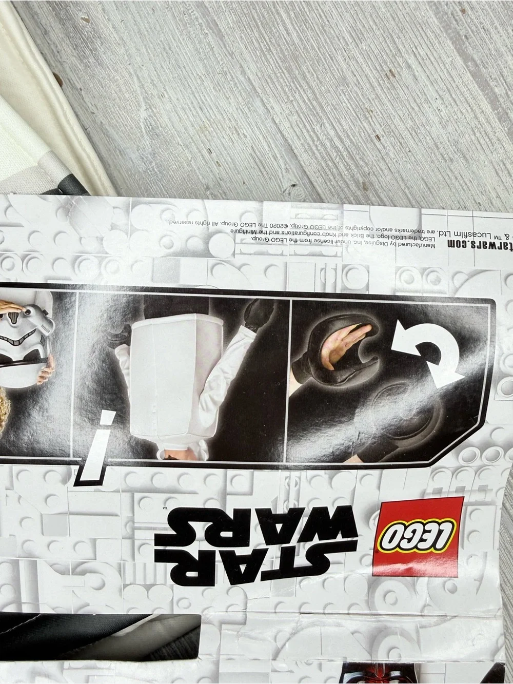 Stormtrooper Lego Classic Halloween costume dress up top / Mask and gloves 7-8